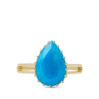 Ethiopian Paraiba Blue Opal Ring in 9K Gold 2.48cts