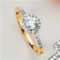 Diamond Ring in 18K Gold 0.76ct