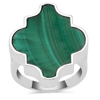 Malachite Ring in Sterling Silver 19.51cts