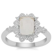 Serenite Ring with White Zircon in Sterling Silver 1.56cts