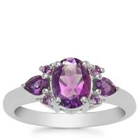 Moroccan Amethyst Ring with African Amethyst in Sterling Silver 1.50ct