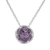 Eden Cut Rose De France Amethyst Necklace in Britannia Silver 4cts