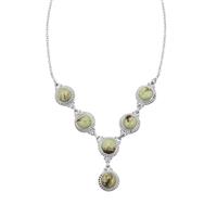 Queensland Chrysoprase Necklace in Sterling Silver 24.50cts