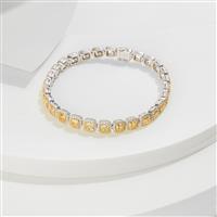 Natural Yellow Diamond 18K White Gold Bracelet ATGW 14.75cts