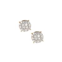 Flawless Diamonds Earrings in 9K Gold 1cts
