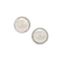 Kaori Cultured Pearl Earrings in Sterling Silver (7mm)