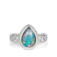 Mosaic Opal (7x10mm) Ring in Sterling Silver