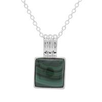 Malachite Aryonna Pendant Necklace in Sterling Silver 5.67cts