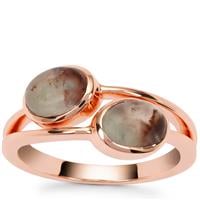 Aquaprase™ Ring in Rose Gold Plated Sterling Silver 2cts