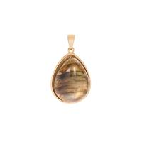 Labradorite Pendant in Gold Tone Sterling Silver 19cts