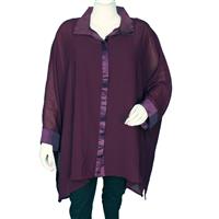 Destello Relaxed Fit Silhoutte Shirt (Choice of 6 Sizes) Burgundy