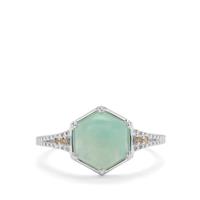 Gem-Jelly™ Aquaprase™ Ring with Champagne Diamond in Sterling Silver 2.45cts