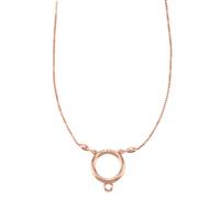Milano Charm Necklace in Rose Gold Plated Sterling Silver