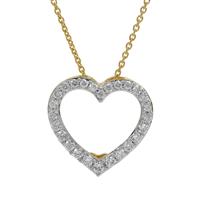 Diamonds Necklace Pendant in 9K Gold 0.35ct