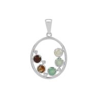 Ombre  Aquaprase™ Pendant with White Zircon in Sterling Silver 1.25cts