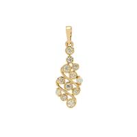 Natural Canary Diamonds Pendant in 9K Gold 0.52ct