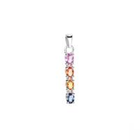 Rainbow Sapphire Pendant in Sterling Silver 0.88ct