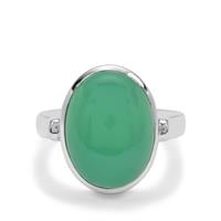Chrysoprase Ring in Sterling Silver 9.20cts