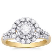 Diamonds Ring in 18K Gold 1cts 