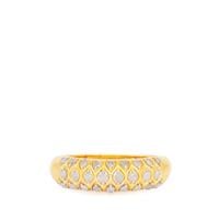 Diamond Ring  in Gold Plated Sterling Silver 0.35ct