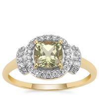 Csarite® Ring with White Zircon in 9K Gold 1.45cts