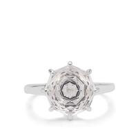 Efflorescence Optic Quartz Ring in Sterling Silver 5.30cts