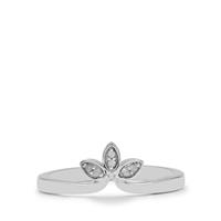 Diamond Ring in Sterling Silver 0.06ct