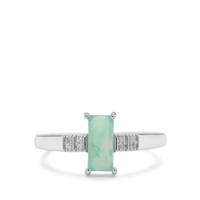 Gem-Jelly™ Aquaprase™ Ring with Diamond in Sterling Silver 1.10cts