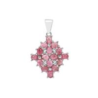 Pederneira Pink Tourmaline Pendant in Sterling Silver 3.76cts