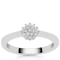 Diamond Ring in Sterling Silver 0.11cts