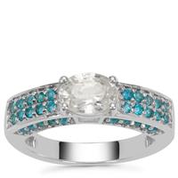 Ratanakiri Zircon Ring with Madagascan Blue Apatite in Sterling Silver 2.55cts