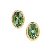 Congo Green Tourmaline Earrings in 9K Gold 0.90ct