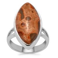 Mexican Jasper Ring in Sterling Silver 12.15cts