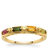 Multi-Colour Tourmaline Ring in 9K Gold 0.40ct
