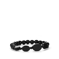 89.40cts Black Onyx Strechable Bracelet 