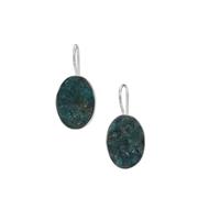 Apatite Drusy Earrings in Sterling Silver 15cts