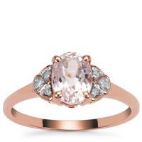Minas Gerais Kunzite Ring with Diamond in 9K Rose Gold 1.70cts