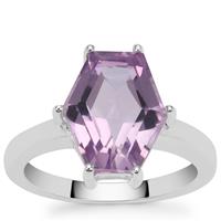 Rose De France Amethyst Ring in Sterling Silver 4.45cts