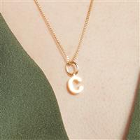 Molte C Letter Charm in Gold Plated Silver