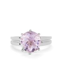 Rose De France Amethyst Ring in Sterling Silver 3.76cts