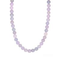 Type A Lavender Jadeite Necklace in Sterling Silver 175cts