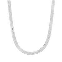 18" Sterling Silver Tempo Diamond Cut Foxtail Chain 4.69g