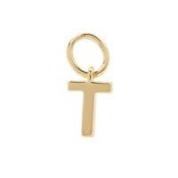 Molte T Letter Charm in Gold Plated Silver