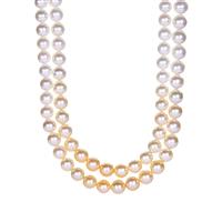 South Sea Cultured Pearl Ombre Necklace in Sterling Silver (8.50mm)