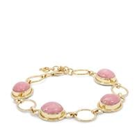 Thulite Bracelet  in Gold Plated Sterling Silver 18.77cts