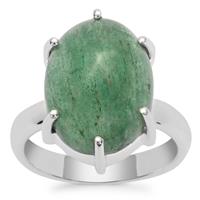 Kiwi Quartz Ring in Sterling Silver 10cts