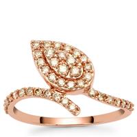Champagne Argyle Diamonds Ring in 9K Rose Gold 0.51ct