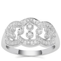 Diamond Ring in Sterling Silver 0.30ct