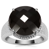 Black Spinel Ring in Sterling Silver 11.22cts