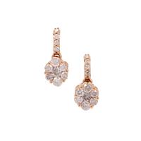Natural Pink Diamonds Earrings in 9K Rose Gold 0.56ct